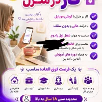 نیازمند به ۵ نفر خانم جهت کار در منزل دارم ..