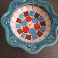 گلدان فیروزه ای