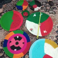 دم کنی ومیوه خوری دست بافت|سفره، حوله، دستمال آشپزخانه|خرم‌آباد, |دیوار