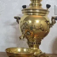 سماور برنجی زغالی