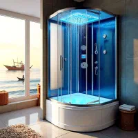 وان جکوزی مدل مادرید با کابین دوش سونا بخار کرمان|لوازم حمام|کرمان, |دیوار