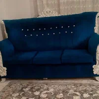 فروش فوری مبل ۷ نفره با جلو مبلی و عسلی