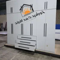 کمددیواری /کمد دیواری ۳ کشو دستگیره چوبی مدرن