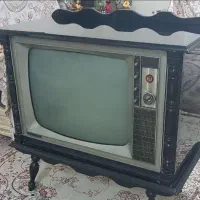 تلویزیون قدیمی چوبی  لامپی عتیقه