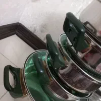 سرویس ۱۱ پارچه استیل اصل آلمان|ظروف پختوپز|تبریز, |دیوار