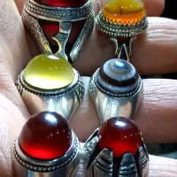 انگشتر عقیق یمنی تراشدار یاقوت رکابها ممی سعادت|جواهرات|اسلام‌شهر, شهرک مفیدی|دیوار