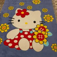 گلیم فرش ۶ متری عروسکی ( کیتی) دخترانه|گلیم، جاجیم، گبه|کرمانشاه, |دیوار