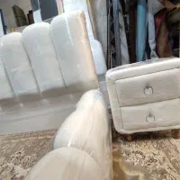 تخت پفکی کینگ دکوراتیک|تخت و سرویس خواب|مشهد, زمرد|دیوار