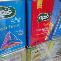 روغن پنج کیلویی غنچه و ساعی و پنج لیتری رعنا