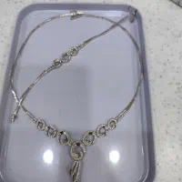 سرویس طلا سفید عروس ، نگین دار