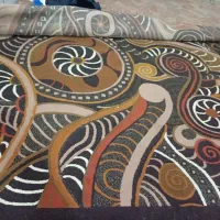 فرش فانتزی صدرصدآکرلیک به شرط تمیزخوشکل|فرش|کهک, |دیوار