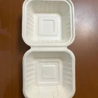 ظرف گیاهی همبرگر و پک کاتلری معمولی