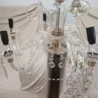 لوستر دو عددابکاری وکریستالی|لوستر و چراغ آویز|سهند, |دیوار