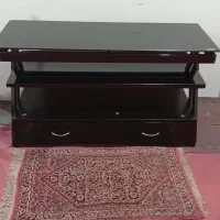 میز تلوزیون زیبا ترکیب فلز و شیشه مارک مارشال