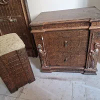 سرویس خواب دو نفره تخت جمشید (چوبی )|تخت و سرویس خواب|تبریز, |دیوار