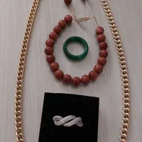 انگشتر نقره ،گردنبند ،دستبند سنگ  نو نو