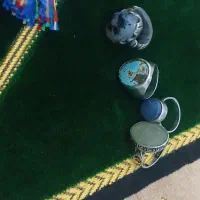 چهار عدد انگشتر یمنی شجر زبرجد وفیروزه نیشابوری