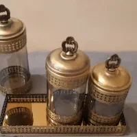 بانکه بدنه شیشه و طرح برنج|صنایع دستی و سایر لوازم تزئینی|اصفهان, شاهزاده ابراهیم|دیوار