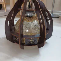 لوستر چوبی ۲ عدد باهم|لوستر و چراغ آویز|پردیس, فاز ۴|دیوار