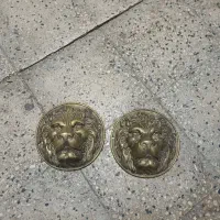 سر در برنجی برجسته قدیمی|کلکسیون اشیاء عتیقه|خرمدره, |دیوار