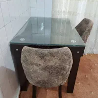 میز نهار خوری با دو عدد صندلی|میز و صندلی غذاخوری|ایلام, |دیوار