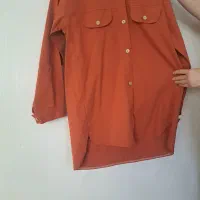 مانتو رنگ نارنجی کاملا نوسایز۴۶تا۴۸
