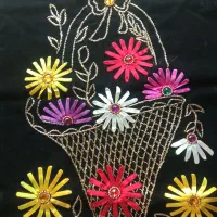 تابلو گلدوزی کاردست|صنایع دستی و سایر لوازم تزئینی|رودهن, |دیوار