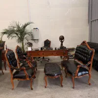 مبلمان اداری کلاسیک میزمدیریت صندلی مدیریت چهادنگه