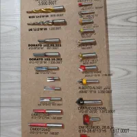 تعدا ۲۵ عدد  تیغه فرز سی ان سی چوب و ام دی اف‌.