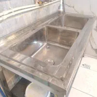 سینک صنعتی استیل درجه یک  دوقلو