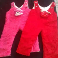 سرهمی مخمل شلوار پیشبندی پیراهن ولباس دخترانه نونو