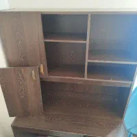 میز و کتابخانه ام دی آف دو تیکه|کتابخانه، شلف، قفسه‌های دیواری|پردیس, فاز ۸|دیوار