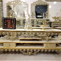 میز تلویزیون برنزپایه ملائکه ضخیم(برنز ایرانیان)