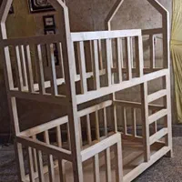 تخت دوطبقه چوبی مدل کولون تختخواب سیسمونی دو طبقه|تخت و صندلی بچه|مشهد, ده دی|دیوار
