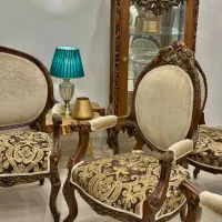 مبلمان سلطنتی مبل استیل چوب گردو