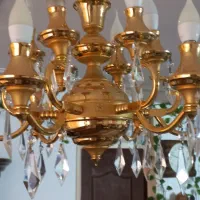 لوستر ستاره طلایی|لوستر و چراغ آویز|تبریز, |دیوار