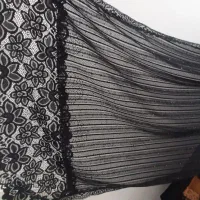 شال مشکی لَمه مجلسی توری