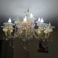 فروش لوستر 15 شعله کریستال و دیوارکوب نو