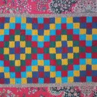 پادری و گلیم بزرگ دست بافت|پادری|اردکان, |دیوار