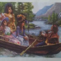 تابلو فرش قایق عشق