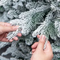 درخت کریسمس تمام برفی (برف سنگین)|گل مصنوعی|رشت, انصاری|دیوار