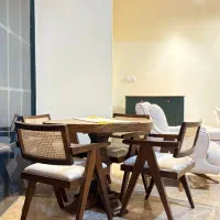 میزنهارخوری گرد ۴ نفره تمام چوب راش|میز و صندلی غذاخوری|بندرعباس, |دیوار