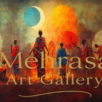 تابلو رنگ روغن قبیله ماسای مدرن لوکس و خاص