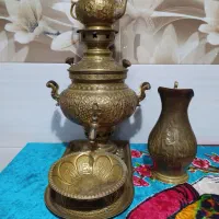 سماور زغالی برنجی آنتیک