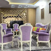 فروش مبل استیل 9 نفره با میز نهار خوری شش نفره|مبلمان خانگی و میز عسلی|لاهیجان, گلستان|دیوار