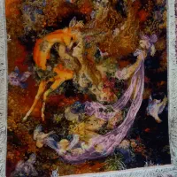 تابلو فرش دستباف چله ابریشم بزرگ