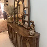 اینه کنسول سه درب حصیری