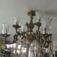 لوستر برنزی هشت شعله|لوستر و چراغ آویز|تهران, خانی آباد نو شمالی|دیوار