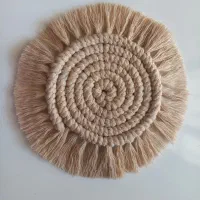 زیر لیوانی مکرومه گرد|صنایع دستی و سایر لوازم تزئینی|شیراز, درکی|دیوار