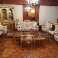 مبلمان و میز ناهار استیل سلطنتی دو رو منبت|مبلمان خانگی و میز عسلی|اصفهان, باغ نگاره|دیوار